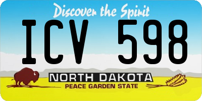 ND license plate ICV598