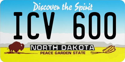 ND license plate ICV600
