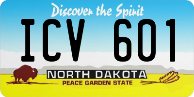 ND license plate ICV601