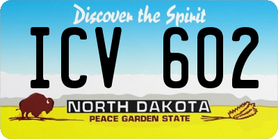ND license plate ICV602