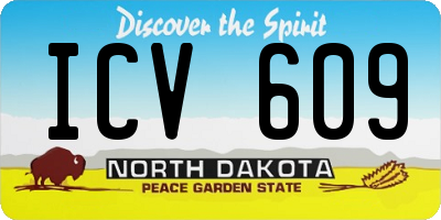 ND license plate ICV609