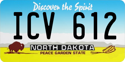 ND license plate ICV612