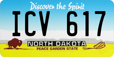 ND license plate ICV617