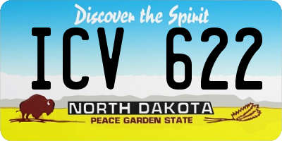 ND license plate ICV622