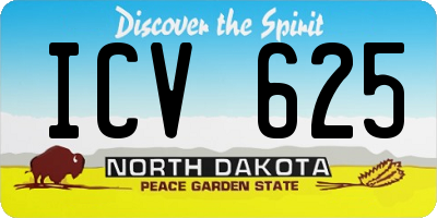 ND license plate ICV625