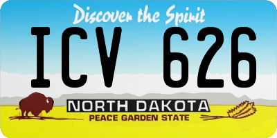 ND license plate ICV626