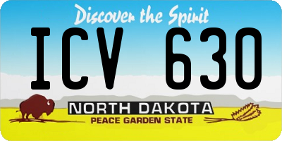 ND license plate ICV630