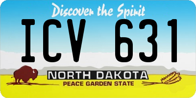 ND license plate ICV631