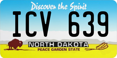 ND license plate ICV639