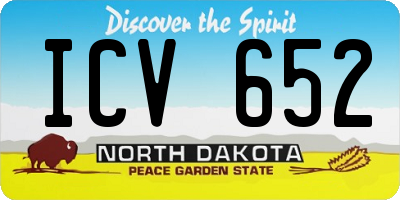 ND license plate ICV652