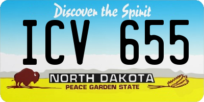 ND license plate ICV655
