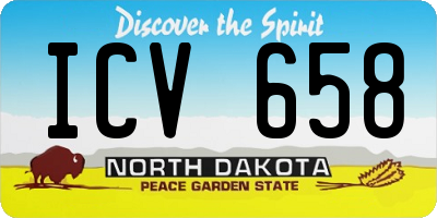 ND license plate ICV658