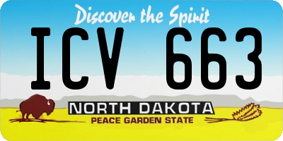 ND license plate ICV663