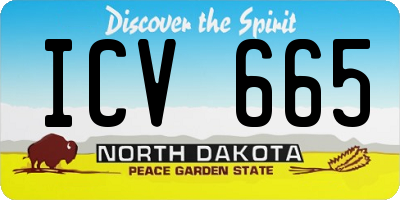 ND license plate ICV665