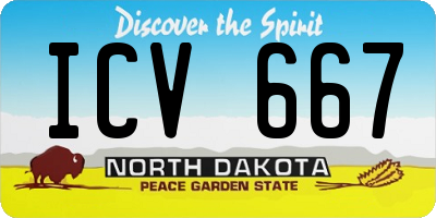 ND license plate ICV667