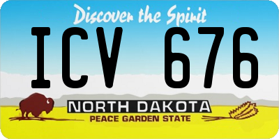 ND license plate ICV676