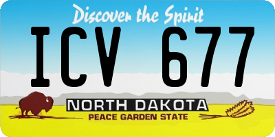 ND license plate ICV677