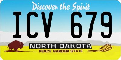 ND license plate ICV679