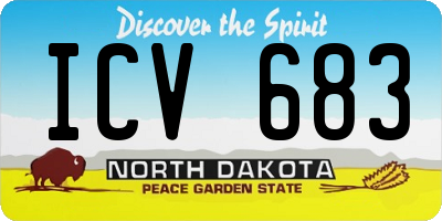 ND license plate ICV683