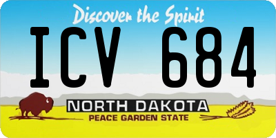 ND license plate ICV684