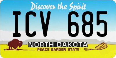 ND license plate ICV685
