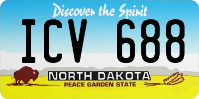 ND license plate ICV688