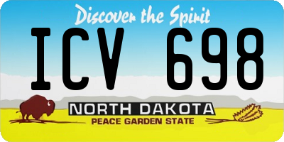 ND license plate ICV698