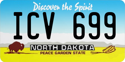 ND license plate ICV699