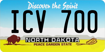 ND license plate ICV700