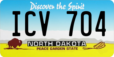 ND license plate ICV704