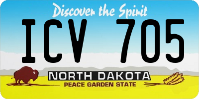 ND license plate ICV705