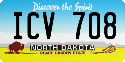 ND license plate ICV708