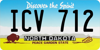 ND license plate ICV712