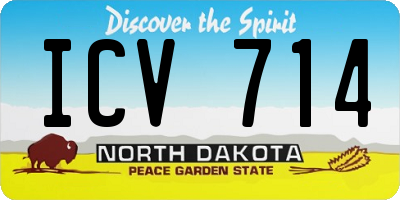 ND license plate ICV714