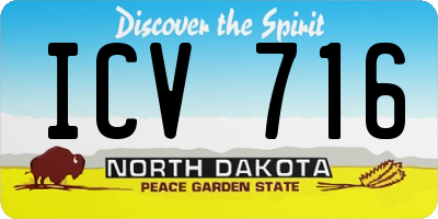 ND license plate ICV716