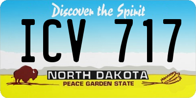 ND license plate ICV717