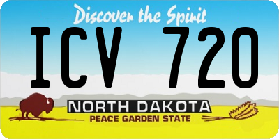 ND license plate ICV720