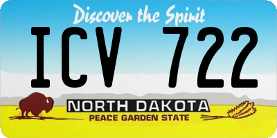 ND license plate ICV722