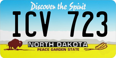 ND license plate ICV723