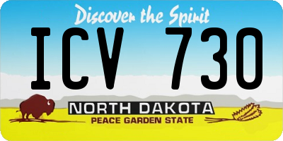 ND license plate ICV730