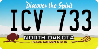 ND license plate ICV733