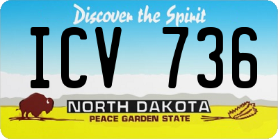 ND license plate ICV736