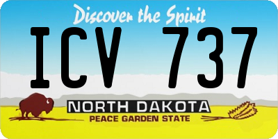 ND license plate ICV737