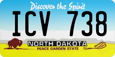 ND license plate ICV738
