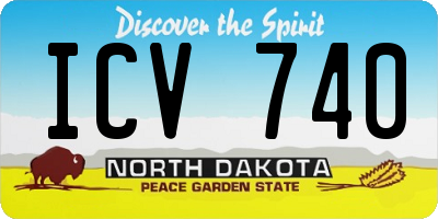 ND license plate ICV740