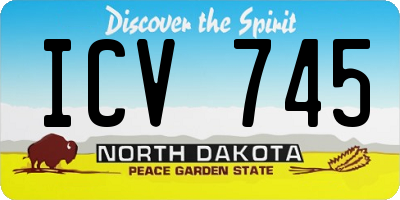 ND license plate ICV745