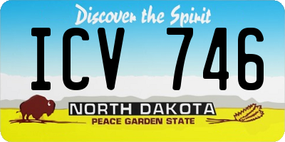 ND license plate ICV746