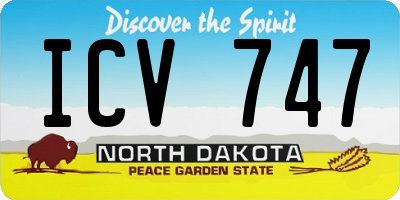 ND license plate ICV747