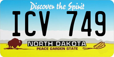 ND license plate ICV749