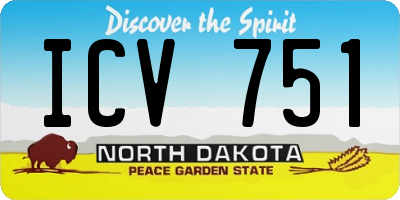 ND license plate ICV751
